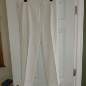 DKNY Classic White Straight Leg Pants